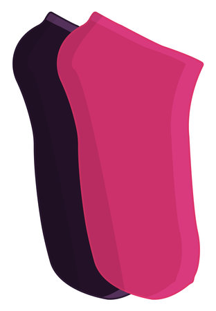 Pink sock, illustration, vector on a white background.のイラスト素材