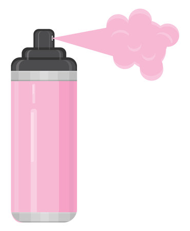 Pink spray paint, illustration, vector on a white background.のイラスト素材
