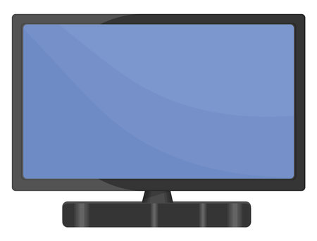 Big screen TV, illustration, vector on a white background.のイラスト素材