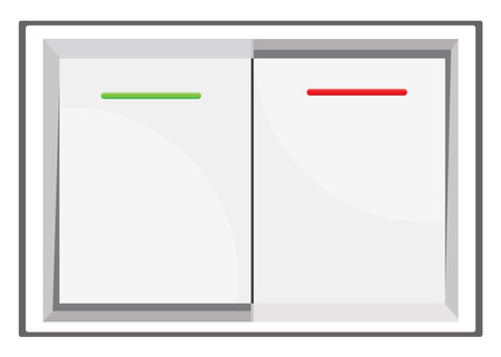 White light switch, illustration, vector on a white background.のイラスト素材