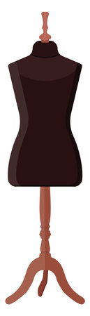 Tailor mannequin, illustration, vector on a white background.のイラスト素材