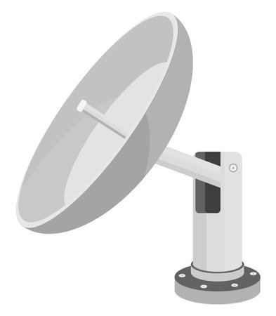 TV Disc receiver, illustration, vector on a white background.のイラスト素材