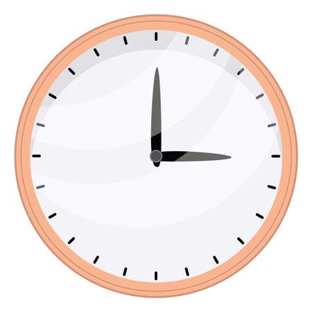 Wall clock, illustration, vector on a white background.のイラスト素材