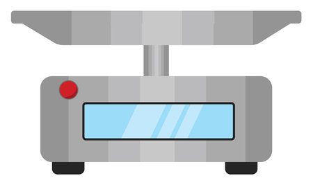 Metal cooking scale, illustration, vector on a white background.のイラスト素材