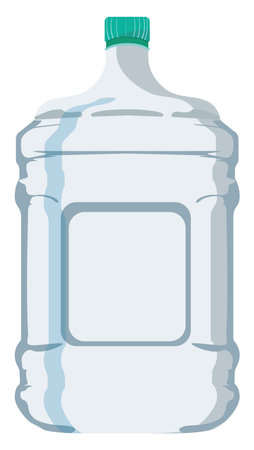 Clear water canister, illustration, vector on a white background.のイラスト素材