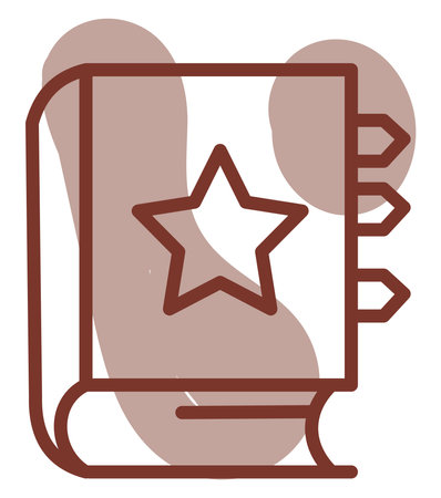 Thick book, illustration, vector on a white background.のイラスト素材