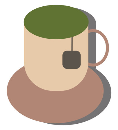 Breakfast tea, illustration, vector on a white background.のイラスト素材