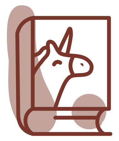 Farytale book, illustration, vector on a white background.のイラスト素材