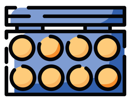 Cosmetic eyeshadow, illustration, vector on a white background.のイラスト素材