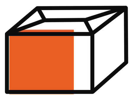 Digital box, illustration, vector on a white background.のイラスト素材
