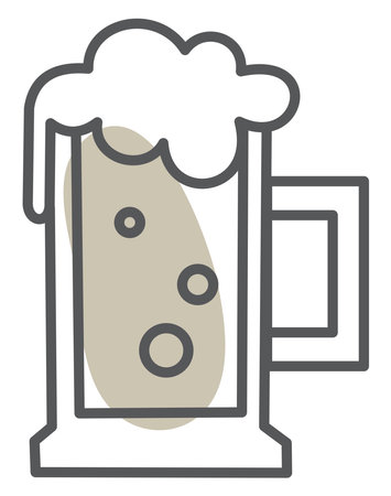 Beer jug, illustration, vector on a white background.のイラスト素材