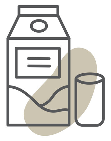 Milk carton, illustration, vector on a white background.のイラスト素材