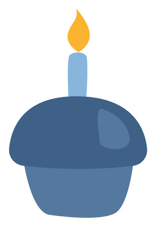 Fathers day muffin, illustration, vector on a white background.のイラスト素材
