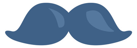 Fathers moustache, illustration, vector on a white background.のイラスト素材