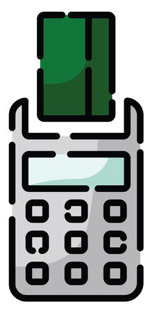 Financial card payment, illustration, vector on a white background.のイラスト素材