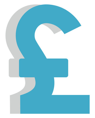Finance pound, illustration, vector on a white background.のイラスト素材