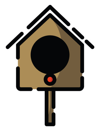 Garden birdhouse, illustration, vector on a white background.のイラスト素材