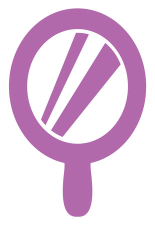 Hand mirror, illustration, vector on a white background.のイラスト素材