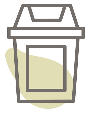 Kitchen bin, illustration, vector on a white background.のイラスト素材