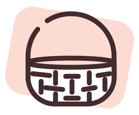 Kitchen basket, illustration, vector on a white background.のイラスト素材
