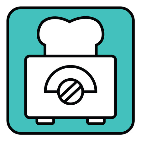 Kitchen toster, illustration, vector on a white background.