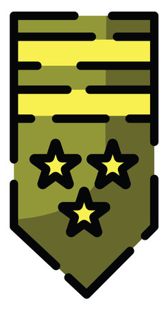 Military star, illustration, vector on a white background.のイラスト素材