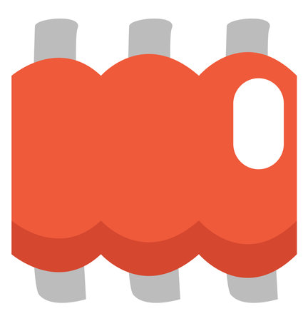 Fried ribs, illustration, vector on a white background.のイラスト素材