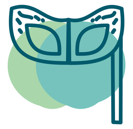 Amusement park mask, illustration, vector on a white background.のイラスト素材