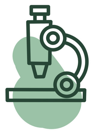 Covid virus examination, illustration, vector on a white background.
