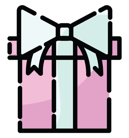 Wedding present, illustration, vector on a white background.のイラスト素材