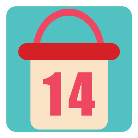 Valentine calender, illustration, vector on a white background.のイラスト素材