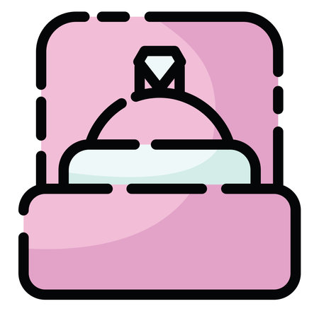 Wedding ring, illustration, vector on a white background.のイラスト素材