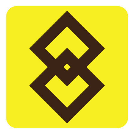 Two abstract squares, illustration, vector on a white background.のイラスト素材