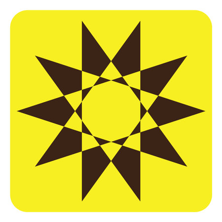 Abstract sun sign, illustration, vector on a white background.のイラスト素材