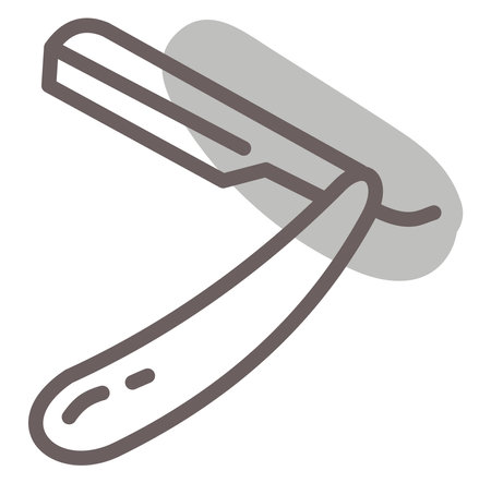 Facial hair razor, illustration, vector on a white background.のイラスト素材