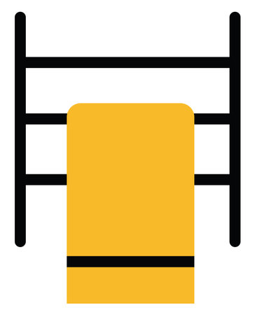 Towel rack, illustration, vector on a white background.のイラスト素材