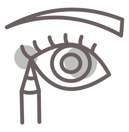 Beauty eyeliner, illustration, vector on a white background.のイラスト素材