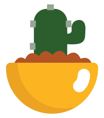 Rebutia cactus, illustration, vector on a white background.のイラスト素材