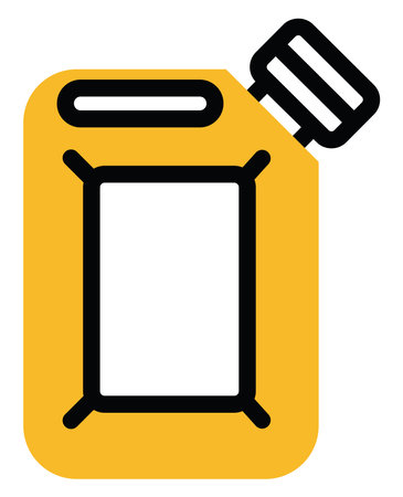Camping fuel can, illustration, vector on a white background.のイラスト素材