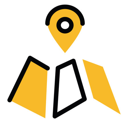 Car map, illustration, vector on a white background.のイラスト素材