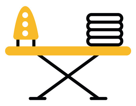 Ironing board, illustration, vector on a white background.のイラスト素材