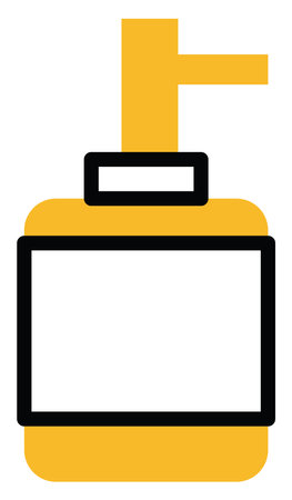 Cosmetic liquid soap, illustration, vector on a white background.のイラスト素材