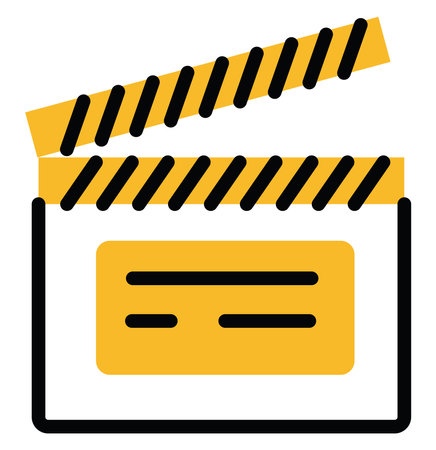 Filming clipboard, illustration, vector on a white background.のイラスト素材