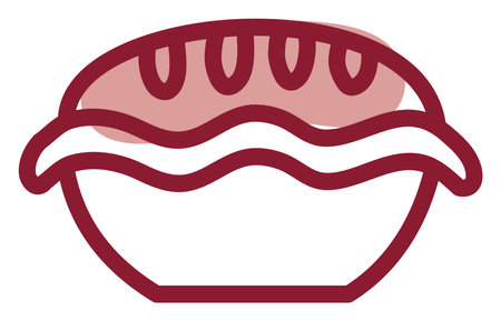 Sweet pie, illustration, vector on a white background.のイラスト素材