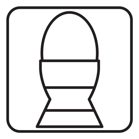 Boiled breakfast egg, illustration, vector on a white background.のイラスト素材