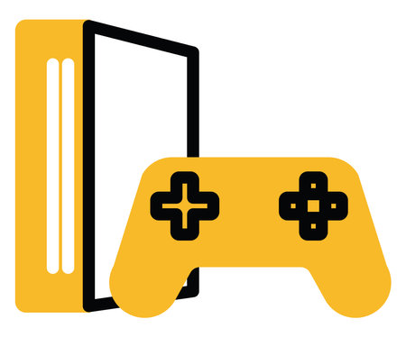 Gaming playstation, illustration, vector on a white background.のイラスト素材