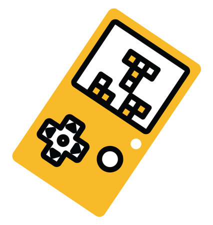 Tetris console, illustration, vector on a white background.のイラスト素材