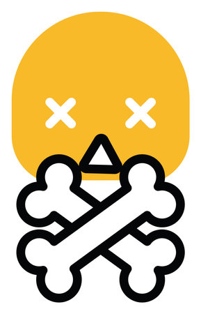 Game over, illustration, vector on a white background.のイラスト素材