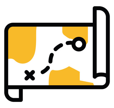 Game map, illustration, vector on a white background.のイラスト素材