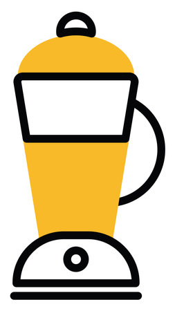 Food blender, illustration, vector on a white background.のイラスト素材